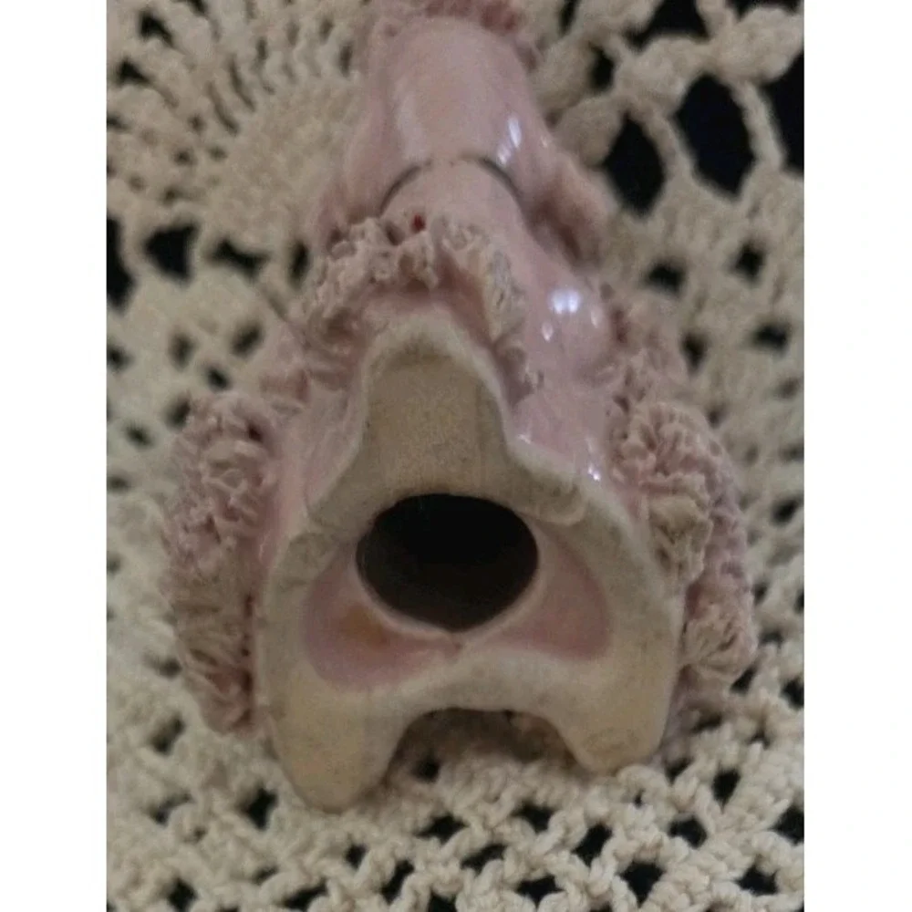 Pink Spagetti Poodle‎ Vintage Figurine Mid Century Modern Whimsy